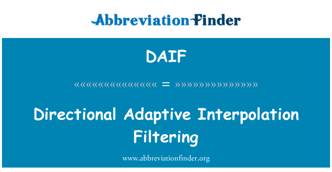 DAIF: אינטרפולציה מסתגלת כיוונית סינון
