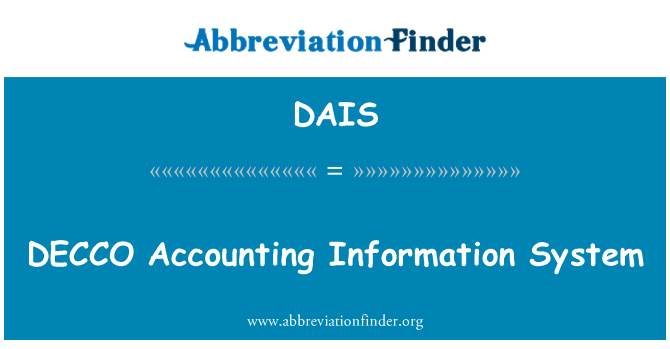 DAIS: DECCO Accounting Information System