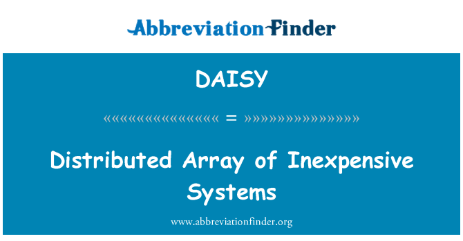 DAISY: सस्ती प्रणालियों के वितरित सरणी