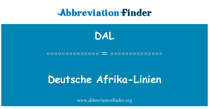 DAL: Deutsche Afrika-Linien