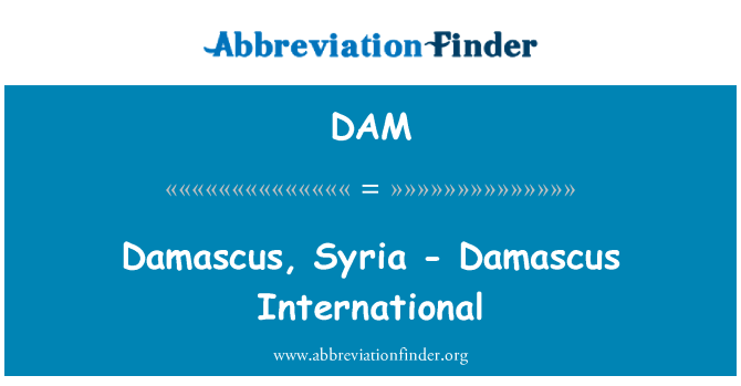 DAM: Damascus, Syria - Damascus International