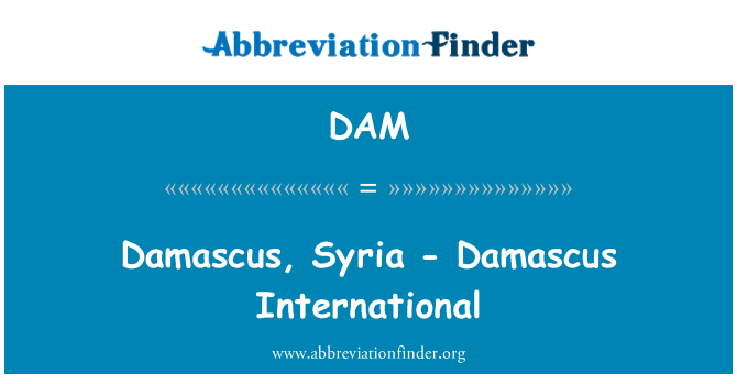 DAM: Damaskos, Syyria - Damascus International