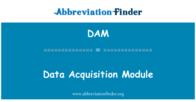 DAM: 数据采集模块