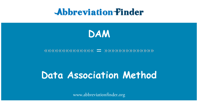 DAM: Údajov asociácie metóda