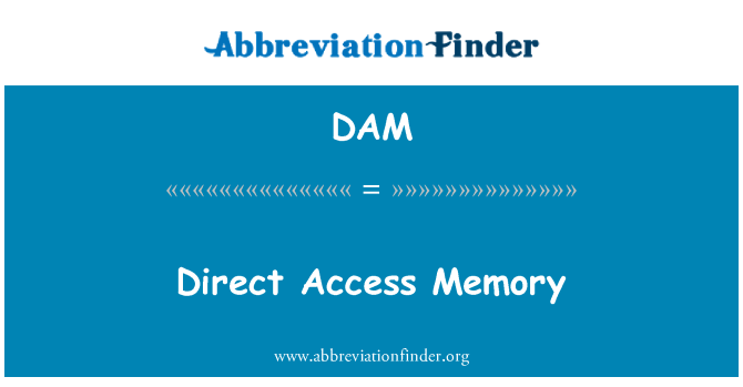 DAM: Memoria de acceso directo