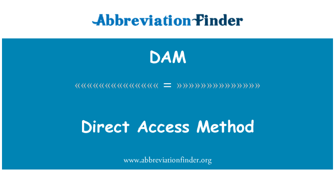 DAM: Közvetlen hozzáférési mód
