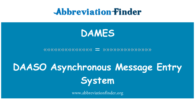 DAMES: DAASO הודעה אסינכרונית כניסה למערכת