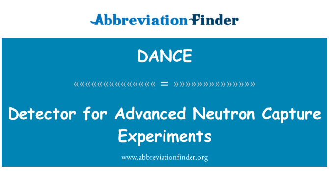 DANCE: Pengesan untuk maju Neutron Capture ujikaji
