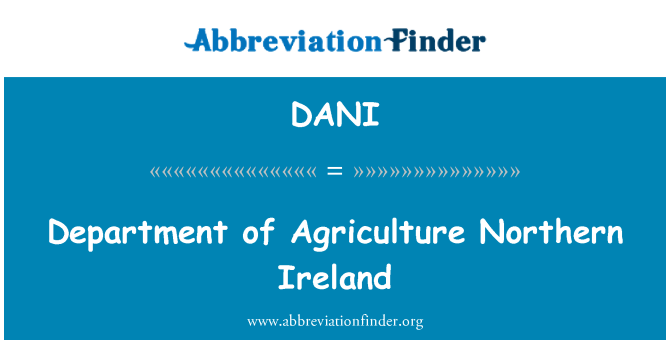 DANI: Ministerium für Landwirtschaft-Nordirland