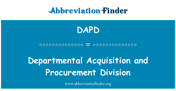 DAPD: Akkwist Dipartimentali u Taqsima tal-Procurement