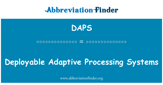 DAPS: 可部署的自我調整處理系統