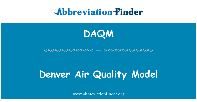 DAQM: Denver bl-ajru kwalità mudell