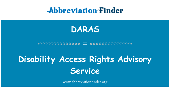 DARAS: Disability Access Rights Advisory Service