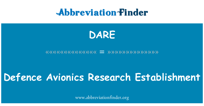 DARE: Estabelecimento de pesquisa de aviônica de defesa