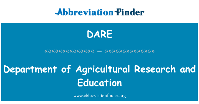 DARE: Dipartimento di ricerca agricola e formazione