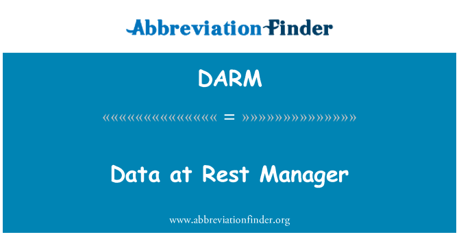 DARM: ข้อมูลที่ผู้จัดการส่วนที่เหลือ