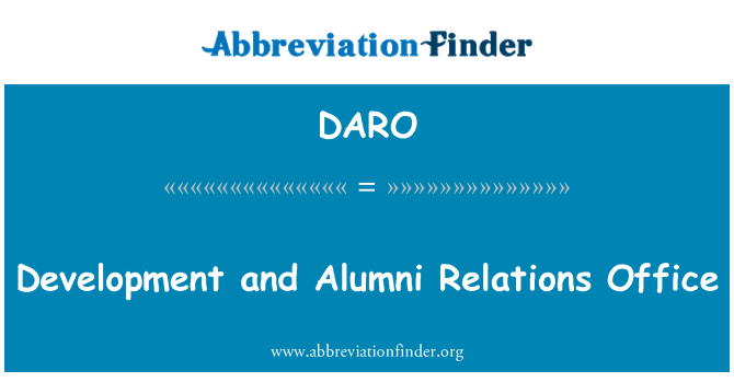 DARO: Development and Alumni Relations Office