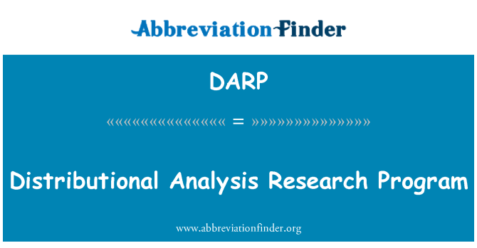 DARP: Program Penelitian analisis distribusi