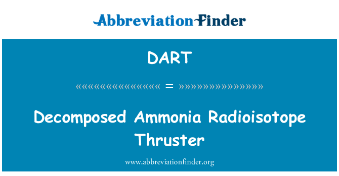 DART: Thruster Radioisotope amonia wedi pydru