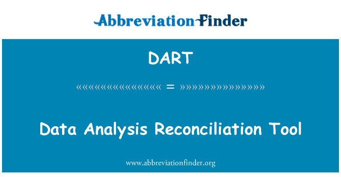 DART: Analyse outil de réconciliation