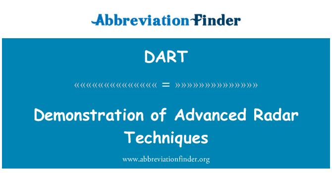 DART: Демонстрация передовых радиолокационных методов