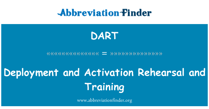 DART: Distribution och aktiveringen repetition och träning