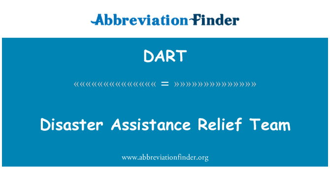 DART: Ramp bijstand Relief Team