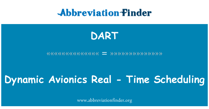 DART: Avionică dinamic în timp Real - programarea