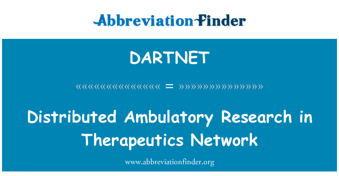DARTNET: Mqassma r-riċerka Ambulatory Therapeutics tan-netwerk