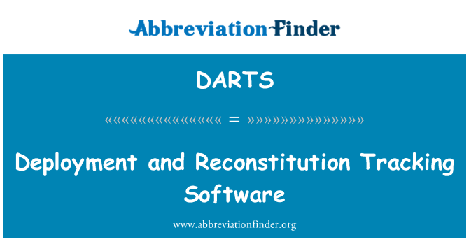 DARTS: Rozmístění a rekonstituci Software pro sledování
