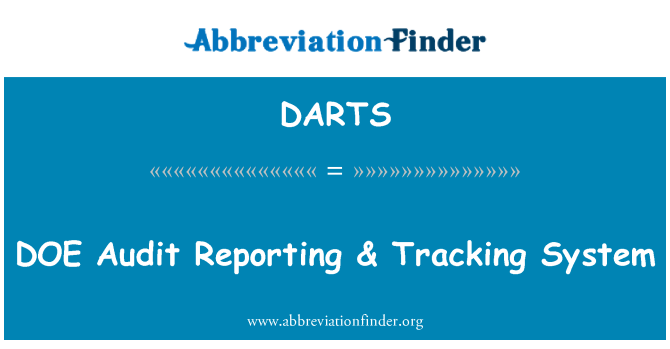 DARTS: سازمان حفاظت محیط زیست گزارش ممیزی & سیستم ردیابی