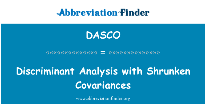 DASCO: Analisis diskriminan dengan Covariances keriput