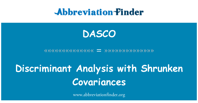 DASCO: การวิเคราะห์ discriminant มีเข้า Covariances