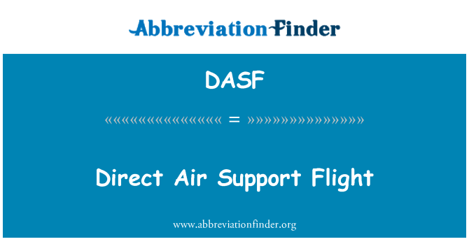 DASF: Otselennud toetust lend