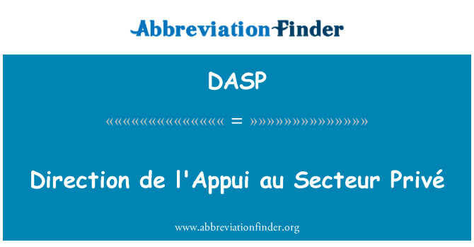 DASP: اتجاه دي مراك الاتحاد الأفريقي القطاع الخاص