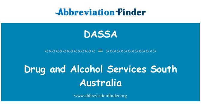 DASSA: مواد مخدر و الکل خدمات استرالیای جنوبی