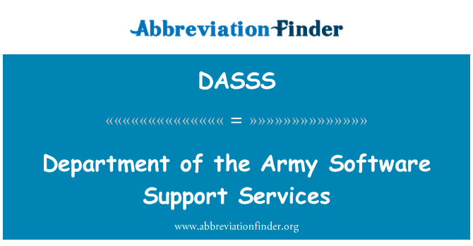 DASSS: Afdeling hær Software Support Services