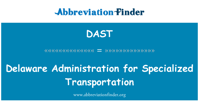 DAST: Delaware Administrasyon pou transpò Spécialisés