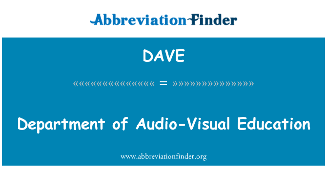 DAVE: Educação departamento de audiovisual