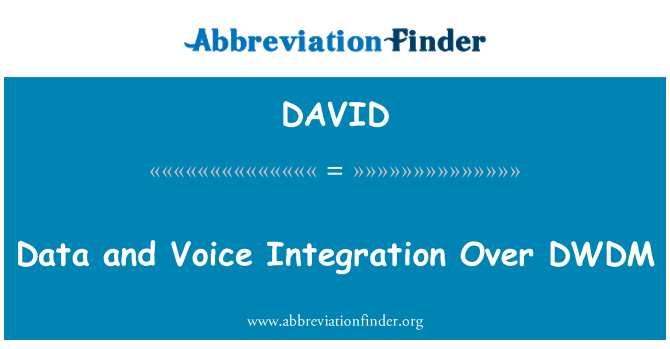 DAVID: Données et l'intégration de la voix sur DWDM