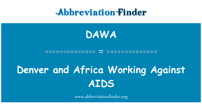 DAWA: Denver a Afrika pracuje proti AIDS