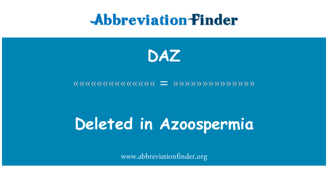 DAZ: Dihapuskan dalam Azoospermia