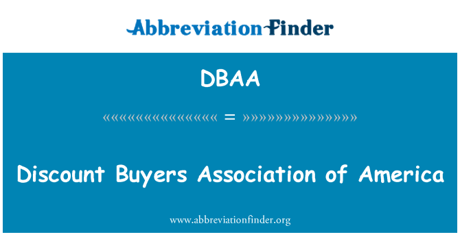 DBAA: Descuento compradores Association of America