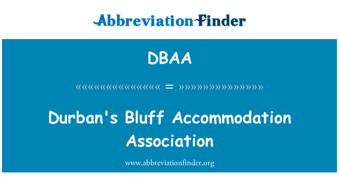 DBAA: Durban blaf ubytování asociace
