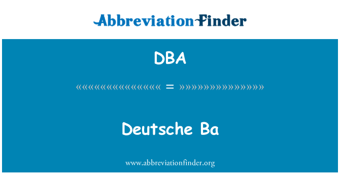 DBA: 德意志壩