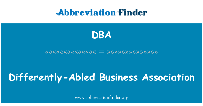 DBA: अलग ढंग से विकलांग व्यापार एसोसिएशन