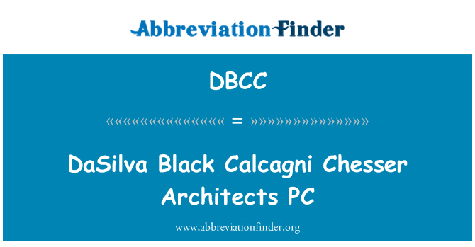 DBCC: DaSilva negre Calcagni Chesser arquitectes PC