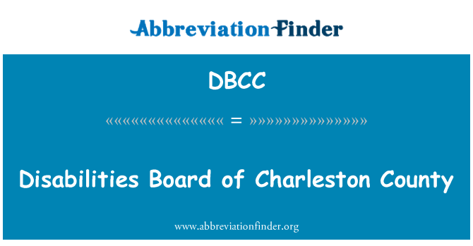 DBCC: Attīstības traucējumiem valdes Charleston County