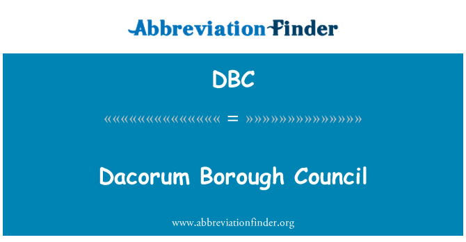 DBC: Konsèy vil Dacorum