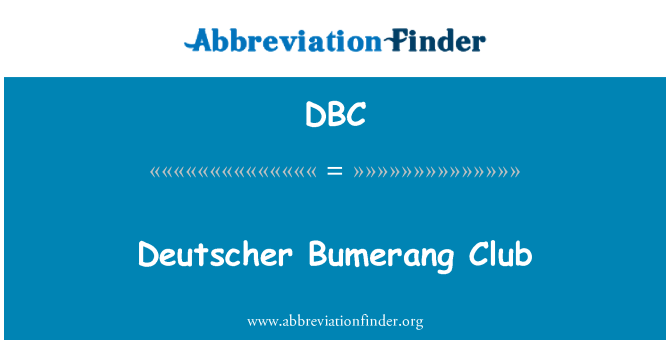 DBC: Deutscher Bumerang Club